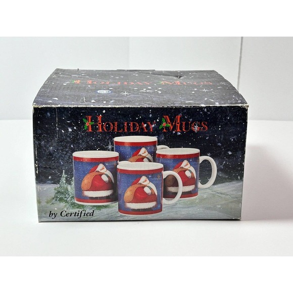 Fiddlestix - Set of 4 Santa Christmas/Holiday Mugs by Certified - Picture 8 of 13